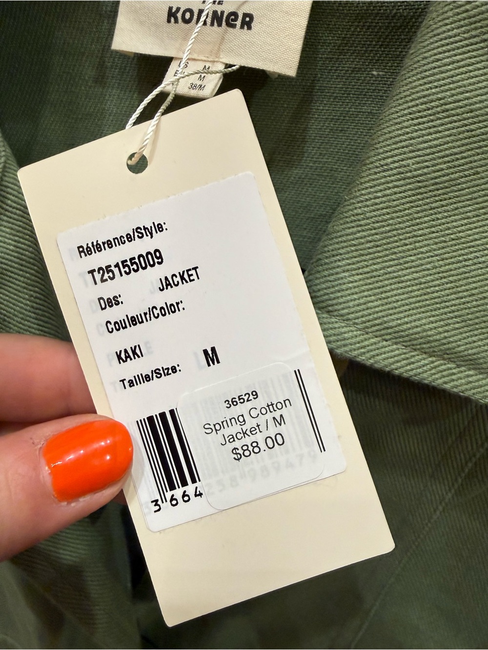 Light Green Button-Front Utility Jacket - Picture 12 of 12